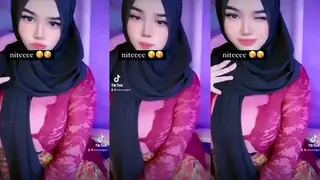 Arrazyny Hijab Pakai Kebaya Merah Ngentot Ganas Di Kasur